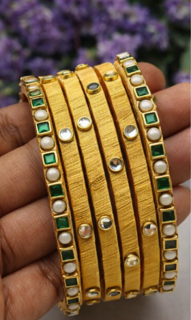 Elegant gold bangles