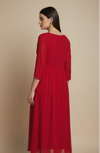 Azure Leaf-Print Tunic Top.